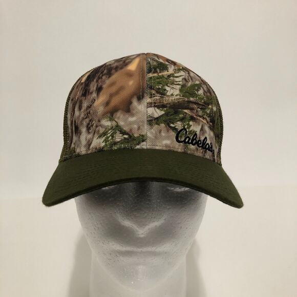 Cabela's Trucker Hat Snapback Camo Mesh Cap One Size Fits All Hunting Vintage - Picture 7 of 11